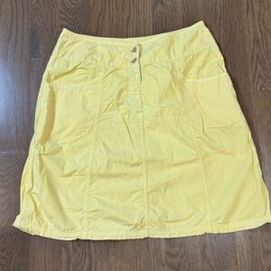 Fresh Produce Women's bright yellow Cotton Zip Front Skort M utility outdoor
